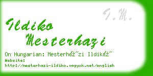 ildiko mesterhazi business card